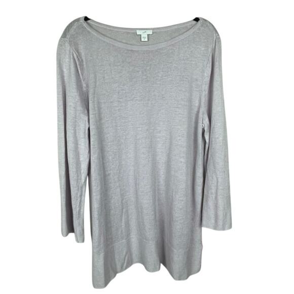 J.‎ Jill Linen Blend Lilac Size M Boatneck Knit Lightweight - Picture 1 of 5